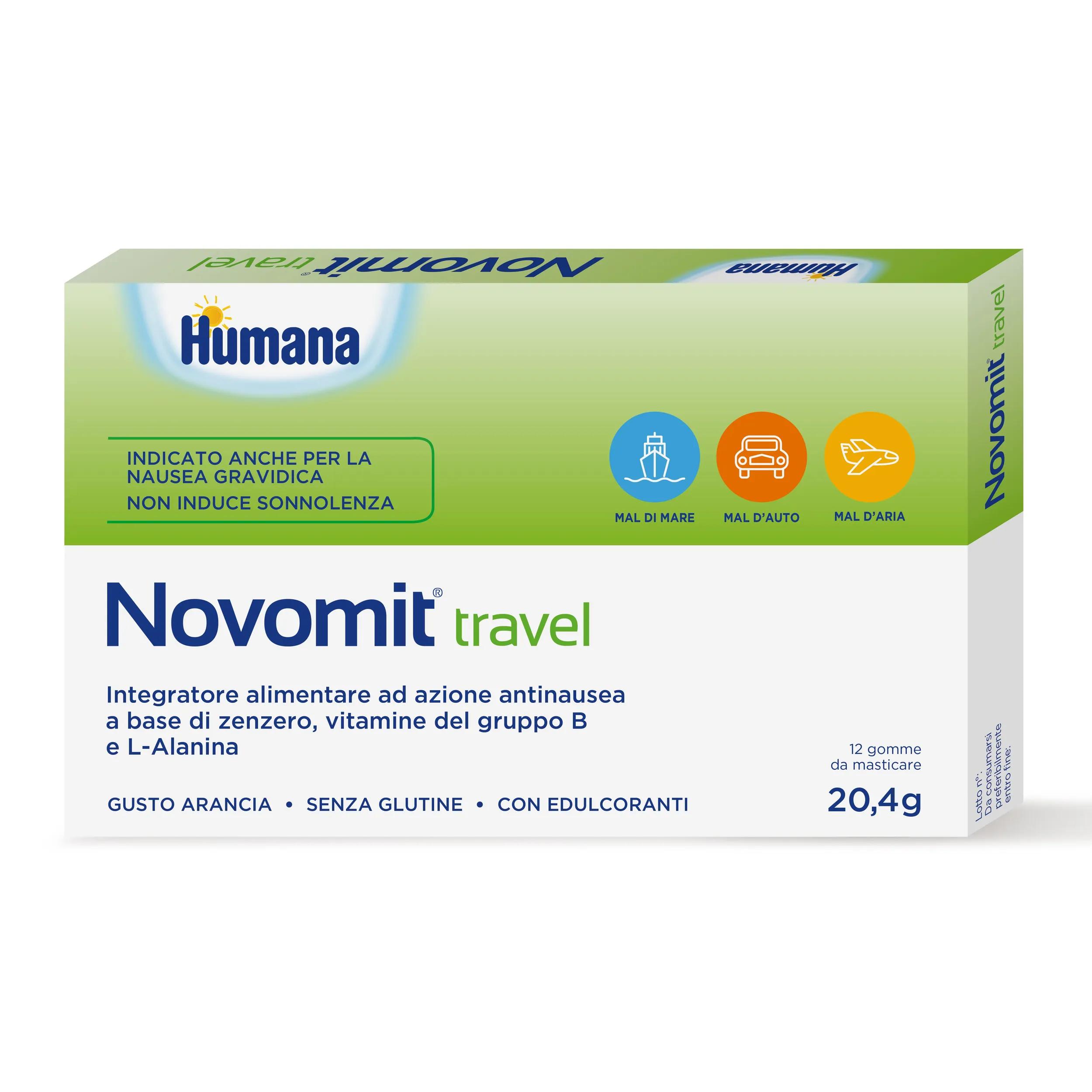 Humana Novomit Travel Integratore Anti Nausea 12 Gomme