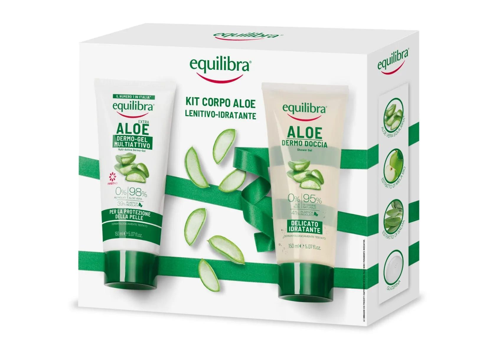 Equilibra Kit Corpo Aloe Lenitivo e Idratante Dermo Gel Multiattivo + Dermo Doccia