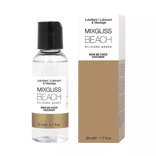 Mixgliss 2 in 1 Lubrificante e Massaggio Silicone Beach Noce di Cocco 50ml