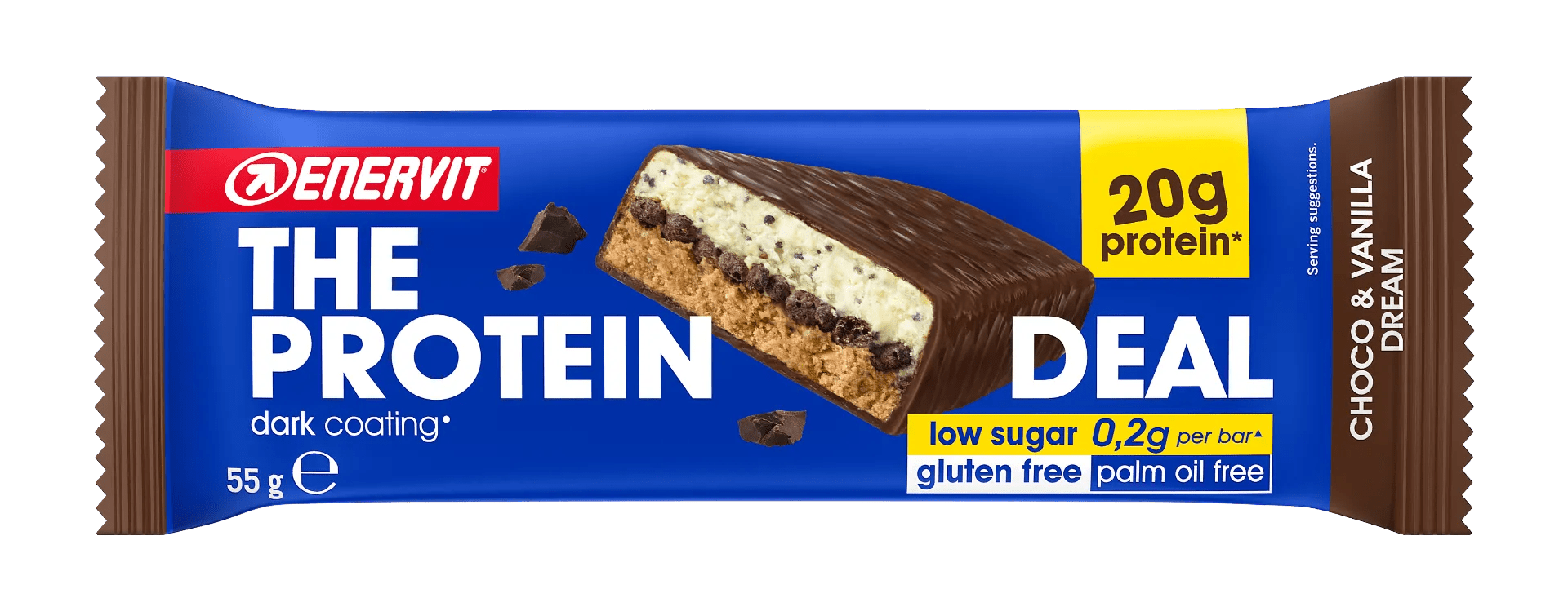 Enervit The Protein Deal Barretta Proteica Gusto Cioccolato e Vaniglia 55 gr