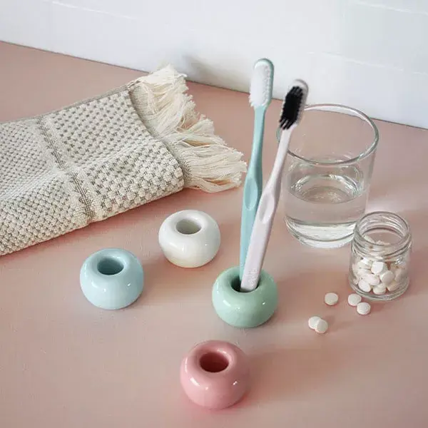 APO Accessories Ceramic Toothbrush Holder Pink