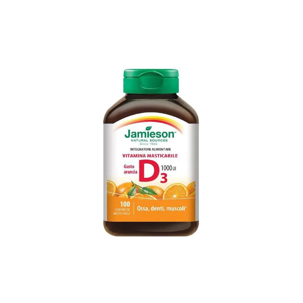 Jamieson Vitamina D Masticabile Arancia Integratore 100 Compresse