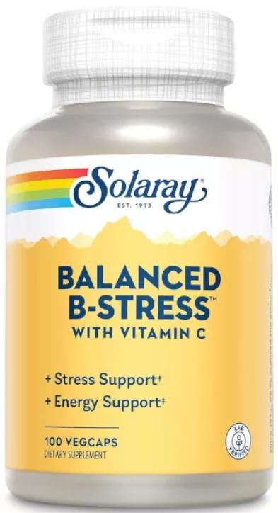 Solaray Balanced B-Stress Vit. C 100 Cápsulas Vegetais