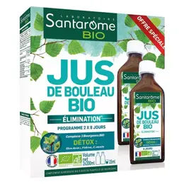 Santarome Bio Jus de Bouleau Bio - Draine & Détoxifie - Lot de 2 x 200ml