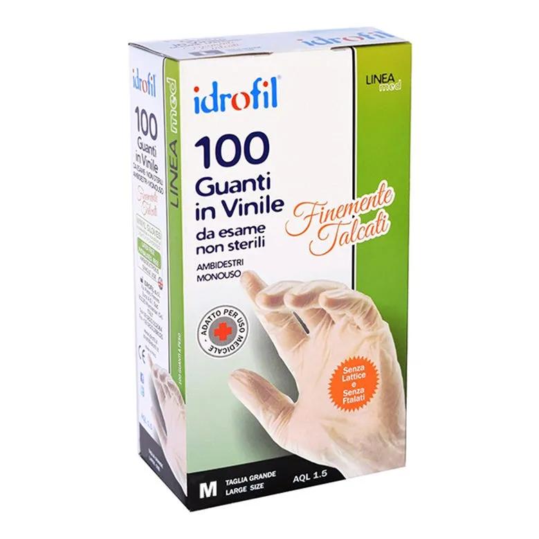 Guanti In Vinile Idrofil M 10 Pezzi