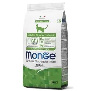 Monge Coniglio Monoprotein Cibo Secco Gatti Adulti Sacco 1,5 Kg