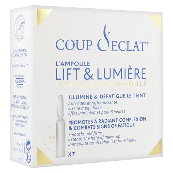 Coup d'Eclat Face Lift & Light Box of 7