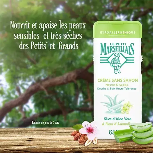Le Petit Marseillais Crema sin Jabón Savia de Aloe Vera y Flor de Almendro 650ml