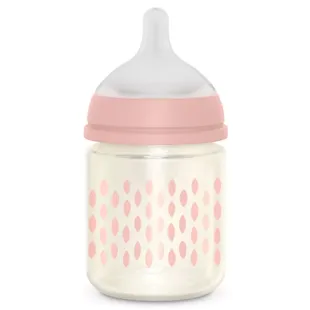 Suavinex Glazen Babyfles Fysiologische Speen Sx Pro Siliconen Slow Flow Roze