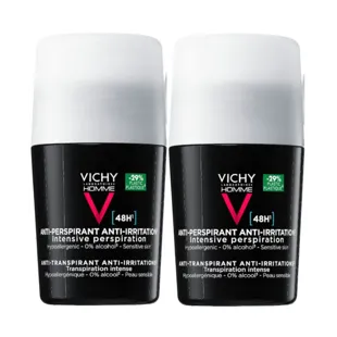 Vichy Homme Deodorant for Sensitive Skin Roll-on 2x50 ml