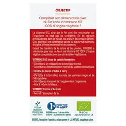 Biosens Fer Vitamine B12 Bio 40 gélules végétales
