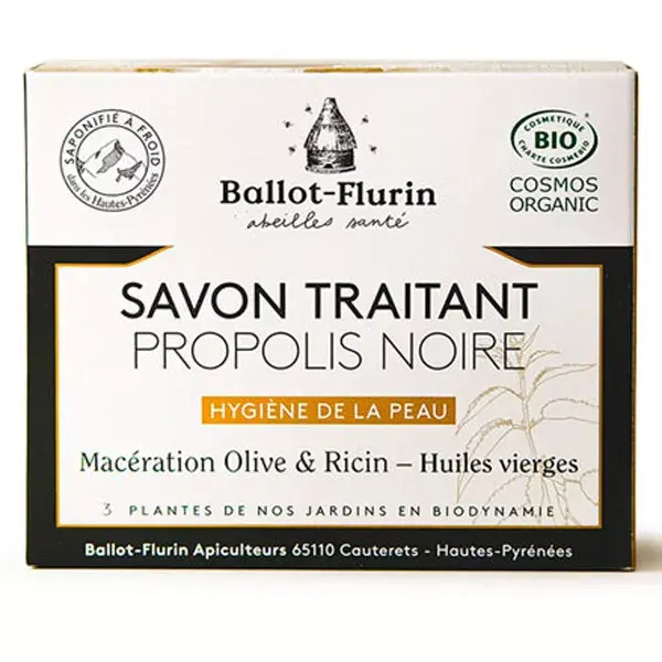 Ballot-Flurin Hygiene and Care Organic Black Propolis Treatment Soap 100g