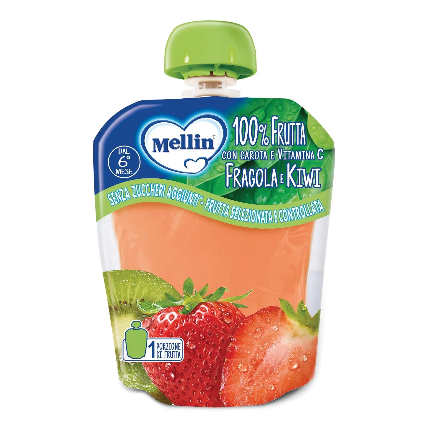 Mellin Pouch Merenda 100% Fragola e Kiwi 90G