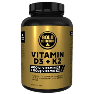 GoldNutrition Vitamin D3+K2 90 Softgels