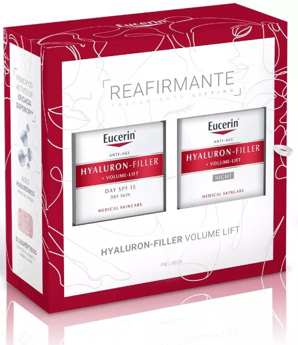 Eucerin Hyaluron Filler Volume Lift Pelle Secca Crema Giorno 50ml + Contorno Occhi 15ml