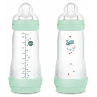 MAM Easy Start Anti-colic Fast Flow Baby Bottle Bright Blue +4m 320ml 2 pcs