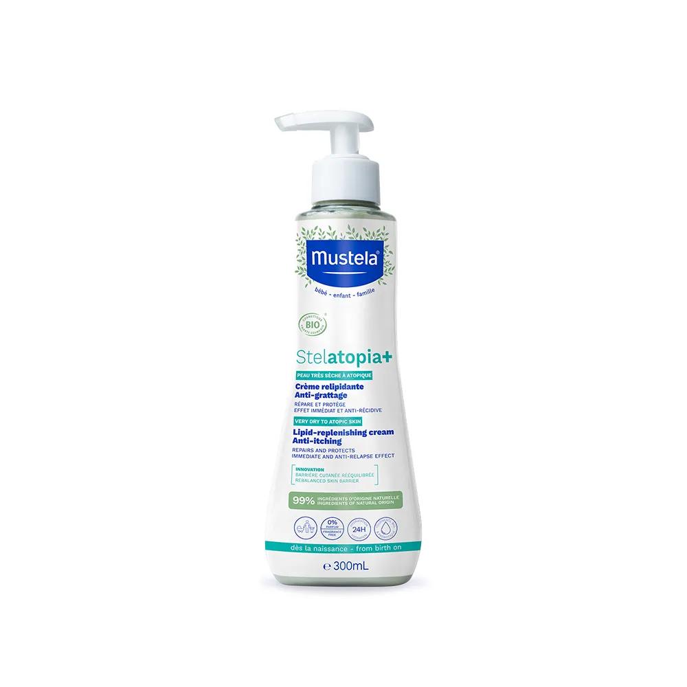 Mustela Stelatopia+ Crema Restitutiva Anti-Prurito BIO Pelle Molto Secca E A Tendenza Atopica 300 ml