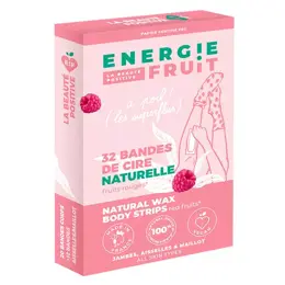 Energie Fruit Épilation & Rasage Bande de Cire Froide Naturelle Corps Fruits Rouges 32 unités