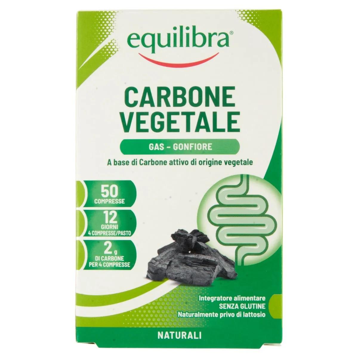 Equilibra Carbone Vegetale Integratore Pancia Piatta 50 Compresse