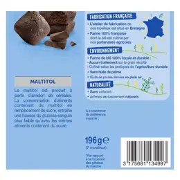 Gerblé Sans Sucres Moelleux Tout Chocolat 196g