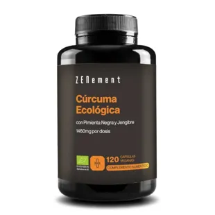 Zenement Organic Turmeric, Black Pepper and Ginger 120 Vegan Capsules