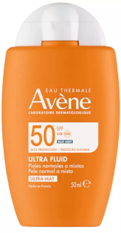 Avène Solar Ultra Invisible Fluid Ultra Mat SPF50+ 50 ml