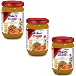 Meritene Nutrición Reforzada Puré Ternera a la Jardinera 3x300 gr