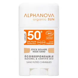 Alphanova Sun Stick Solaire Visage SPF50+ Beige Naturel Bio 10g