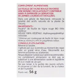 Naturland Vigne Rouge Bio 150 végécaps