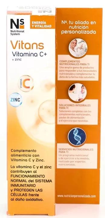 NS Vitans Vitamina C+Zinc Sabor Limón 20 Comprimidos Efervescentes