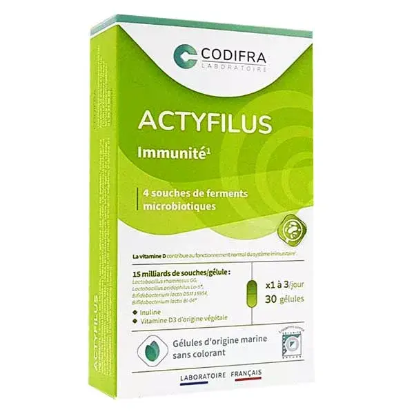 Codifra Actyfilus Ferments Microbiotiques 30 gélules