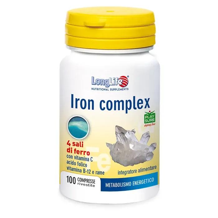 LongLife Iron Complex Integratore Energizzante 100 Compresse