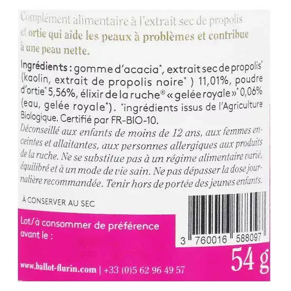 Ballot-Flurin Santé Black Propolis Clear Skin Organic 120 tablets