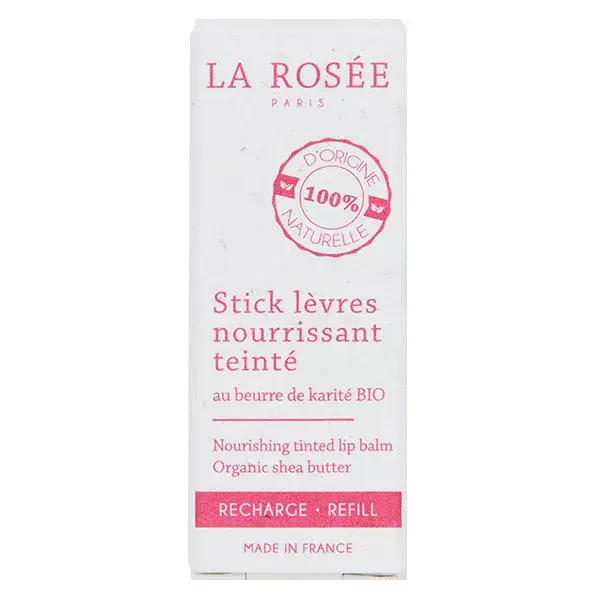 La Rosée Recharge Stick Lèvre Nourrissant Teinté au Beurre de Karité Bio 4,5g