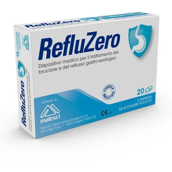 Refluzero Trattamento del Bruciore e del Reflusso Gastro-Esofageo 20 Compresse