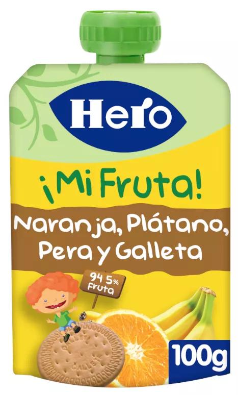 Hero Baby Bolsita Naranja, Plátano, Pera y Galleta +12m 100 gr