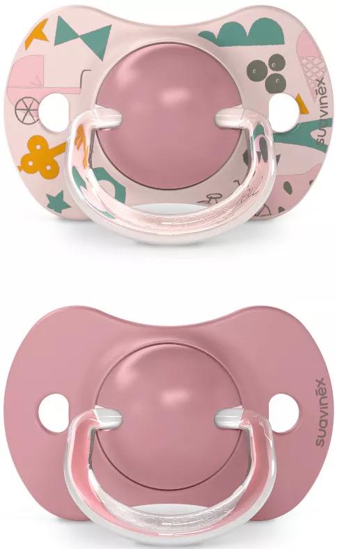 Suavinex Pacifier Physiological Teat SX Pro Silicone Walk Pink +18m 2 units