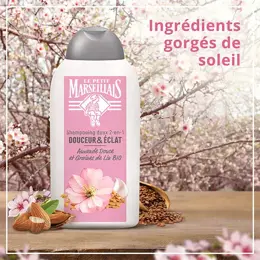 Le Petit Marseillais Shampoing  Éclat Amande Douce et Graines de Lin Bio 250ml