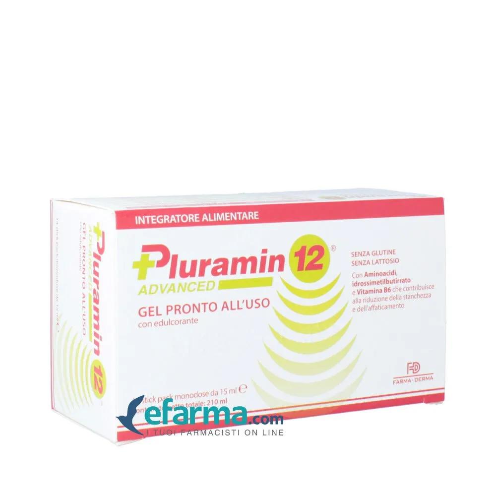 Pluramin 12 Advanced Gel Pronto All'Uso Integratore di Vitamine 14 Stick