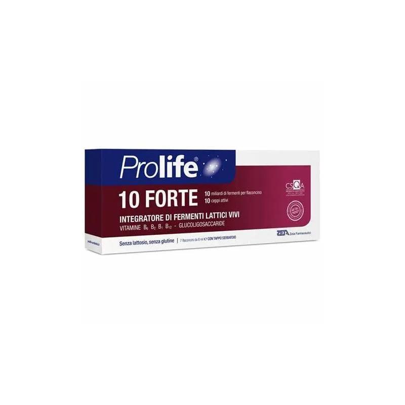 Prolife 10 Forte Integratore Fermenti Lattici Vivi e Vitamina B 7 Flaconcini