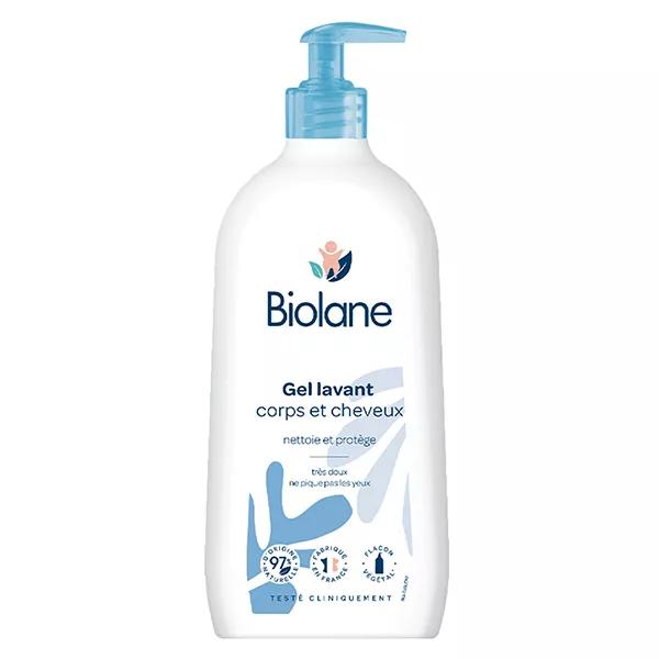 Biolane - Gel para cuerpo y cabello - Piel sensible - Cabello fino - Bebé - 350ml