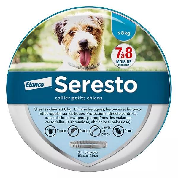 Seresto Chien Collier Anti-Puces et Anti-Tiques -8kg 1 unité