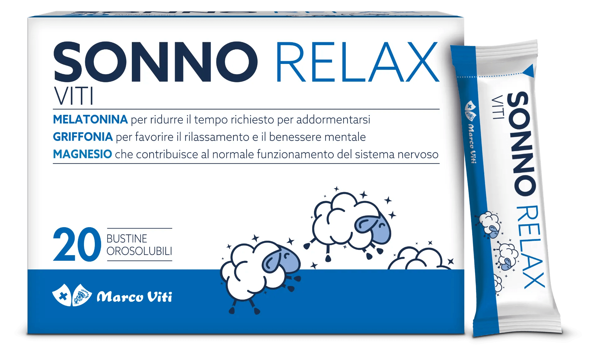 Sonno Relax Viti Integratore Per Il Rilassamento e il Benessere Mentale 20 Bustine Orosolubili