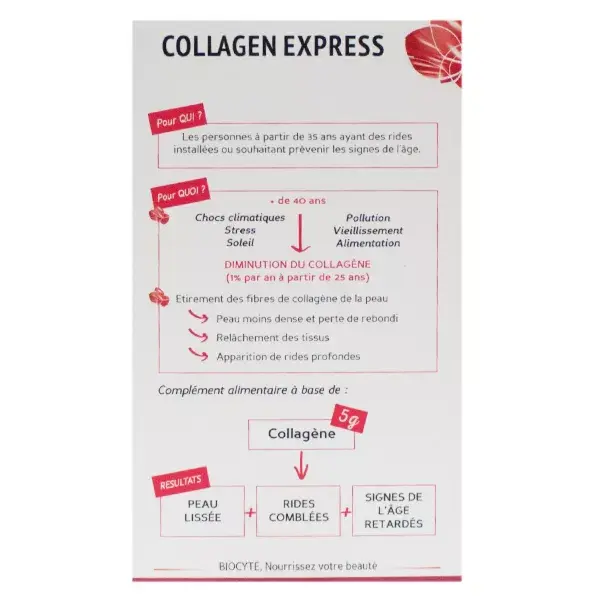 Biocyte Collagen Express Peau Lissée 10 sticks