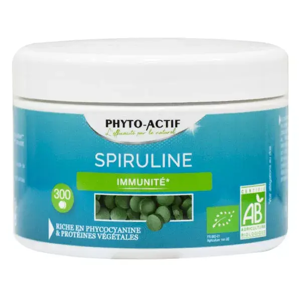 Phytoactif Spirulina ecocert 300 compresse