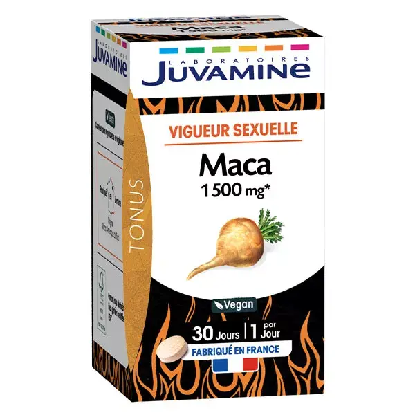 JUVAMINE MACA 1500 mg Vigueur Sexuelle 30 comprimés