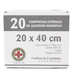 Gaze Estéril Great Cross 40 x 20cm 20 unidades