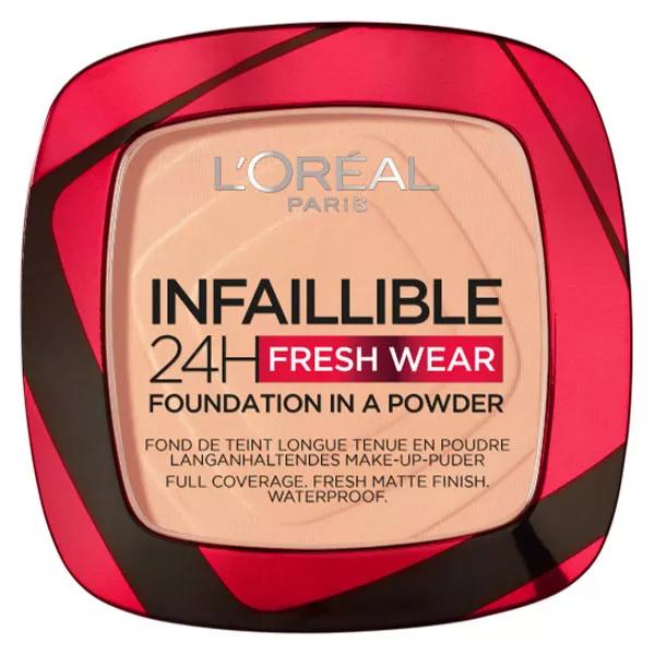 Base de maquillaje en polvo Infallible 24H Fresh Wear de L'Oréal Paris n.° 245 Golden Honey, 9 g