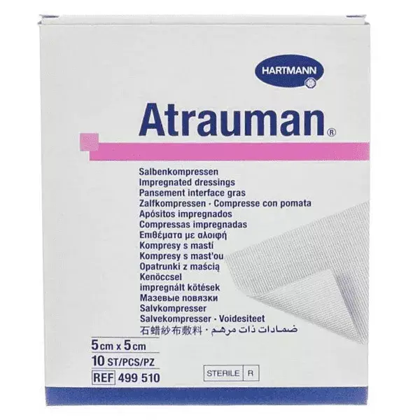 Hartmann Atrauman Compresa Húmeda 5 x 5cm 10 unidades