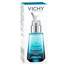 Vichy Mineral 89 Yeux Fortifiant et Réparateur à l'Acide Hyaluronique 15ml